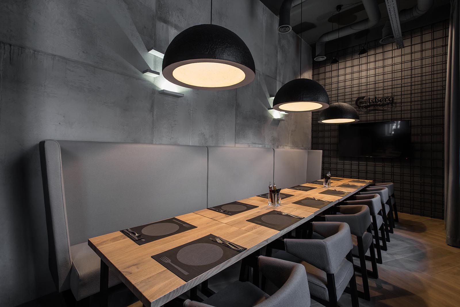 Concrete restaurant dining table pendant lamp